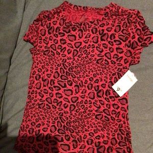 George Red Animal Print Tee